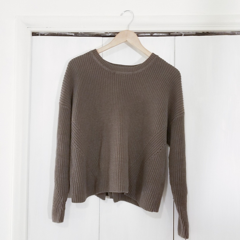 LUCKY Brand Chunky Knit Sweater, Olive Green